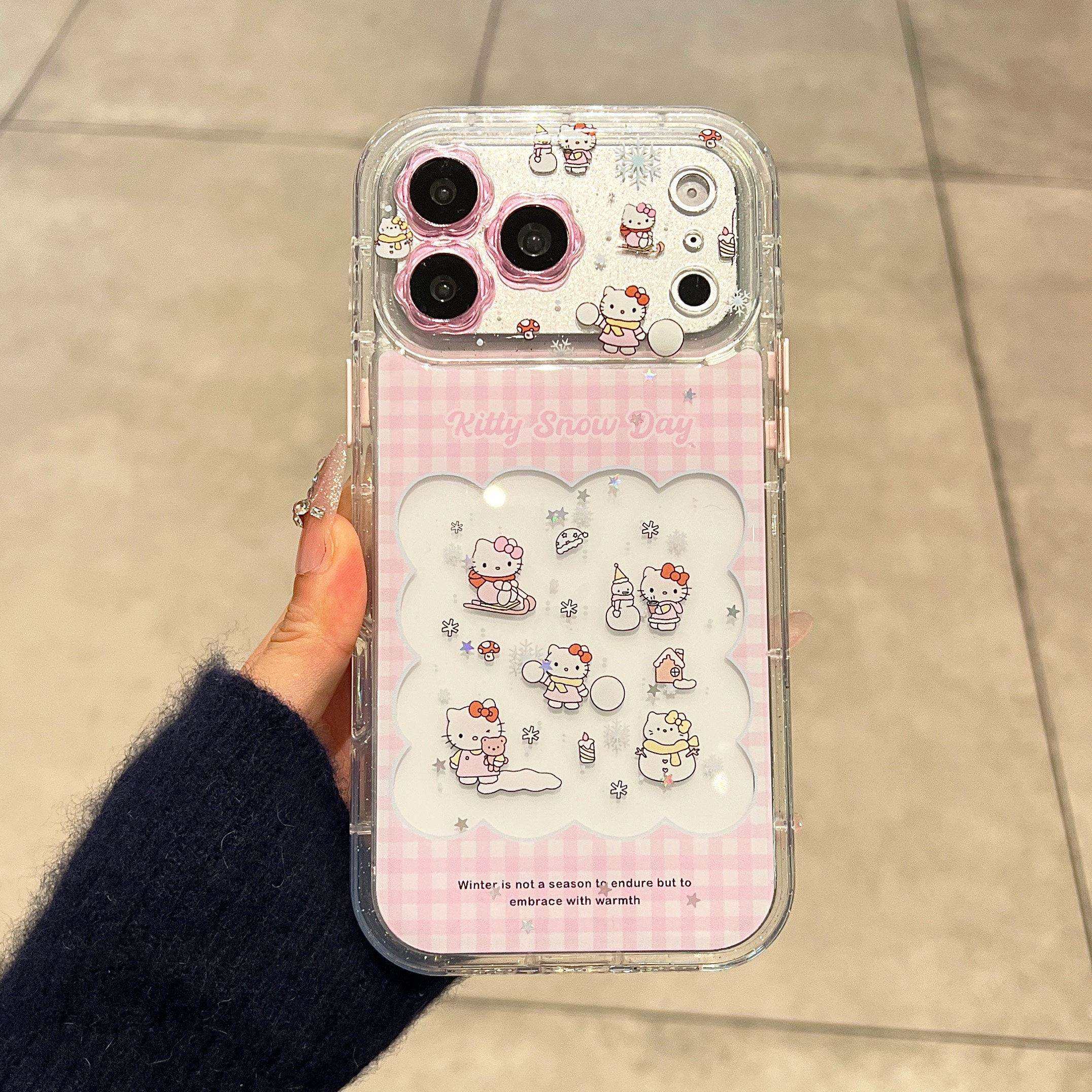 【雪花小猫】适用苹果17promax手机壳新款iPhone17Pro镜头全包气囊防摔16创意高级感卡通可爱小众硅胶情侣女