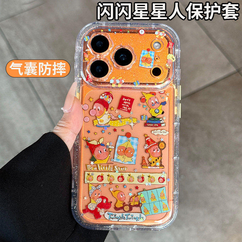 适用苹果17promax手机壳新款iphone17pro镜头全包气囊防摔创意高级感16卡通可爱小众硅胶亲肤15网红情侣女外