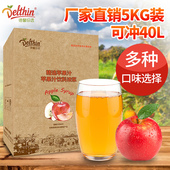 德馨珍选浓缩果汁5kg富士浓缩苹果汁果味饮料浓浆商用冲饮