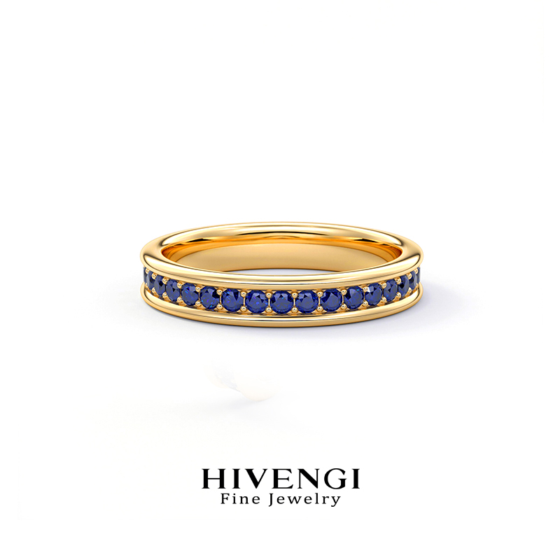 斯里兰卡蓝宝石戒指18K黄金