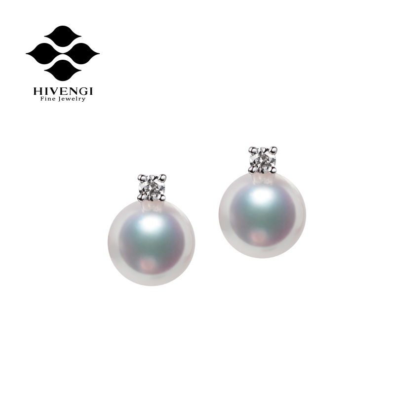 HIVENGI海梵纪18K白金钻石耳饰