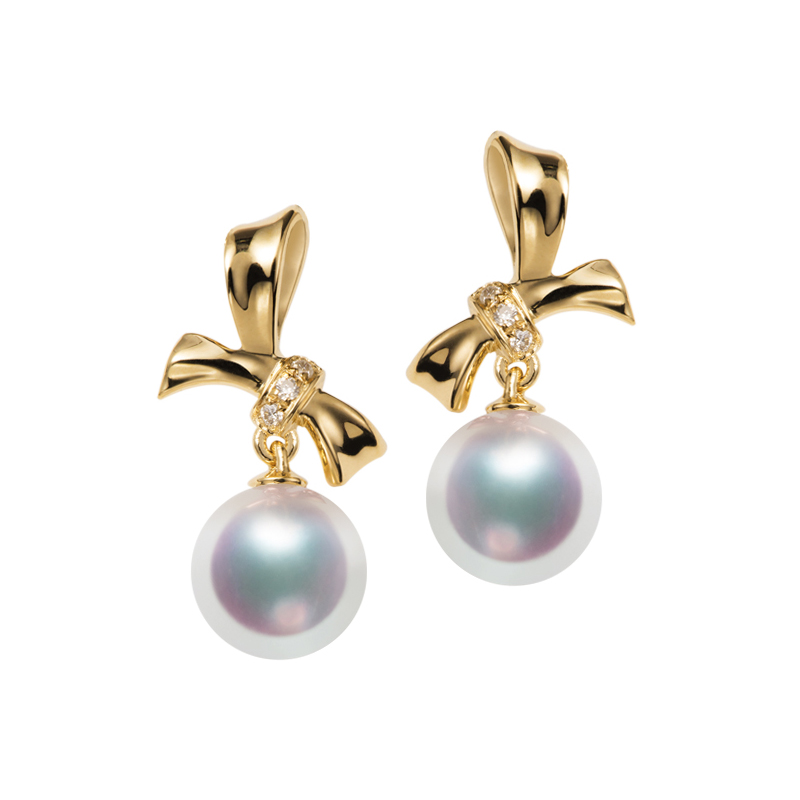 海梵纪珠宝日本黄金钻石耳饰气质