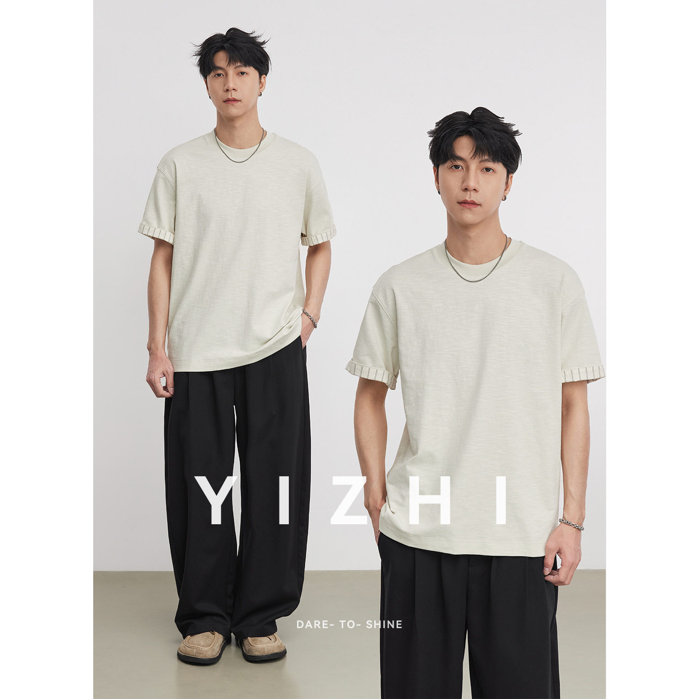 亦止时尚短袖T恤男夏季2026新款圆领美式休闲打底男士体恤衫上衣