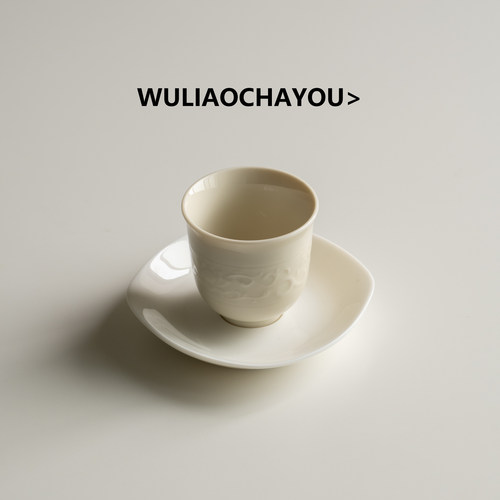 无聊茶友 定窑白莲杯中古风茶具白瓷茶杯个人专用白瓷品茗杯家用