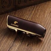 高颜值雪茄剪打火机套装 创意雪加剪烟刀钳打孔器工具 便携锋利个性