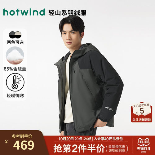 热风男装24冬羽绒服新品5折起