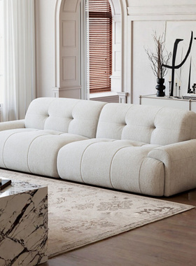 政府补贴安娜布艺沙发客厅2025新款现代简约法式奶油风雪尼尔沙发
