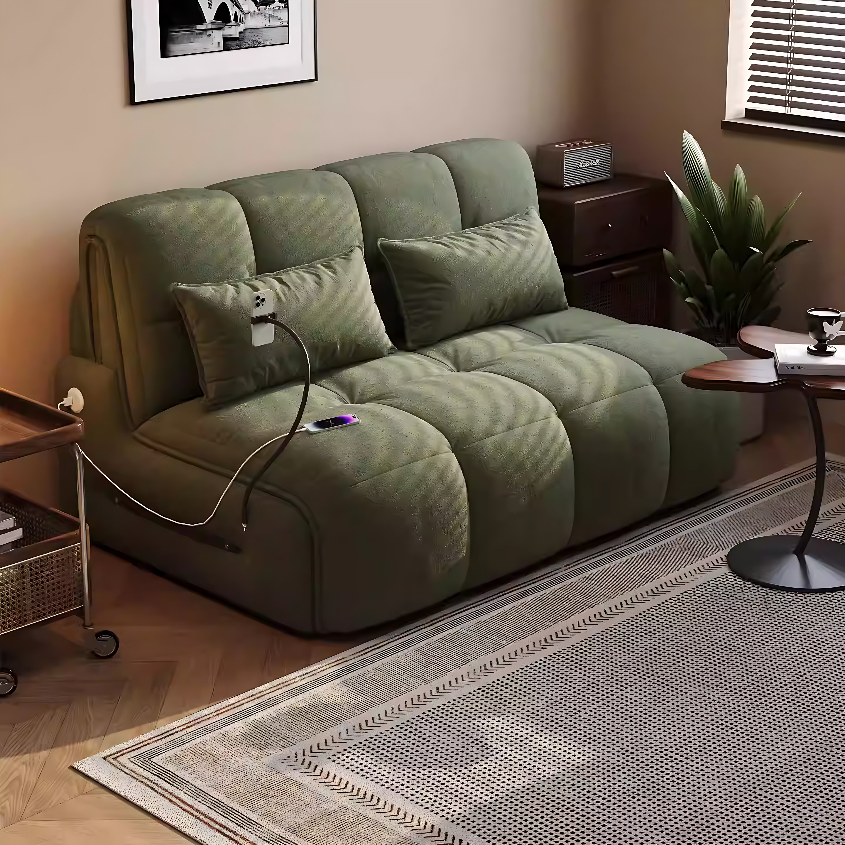 智能电动沙发床折叠两用小户型书房客厅多功能伸缩梳化床2025新款,住宅家具,沙发床,淘宝优惠券,粉丝福利购,淘宝优惠卷