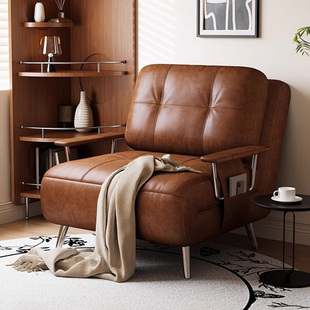 中古风芬迪沙发床可伸缩折叠一体两用小户型2025新款 双人沙发床