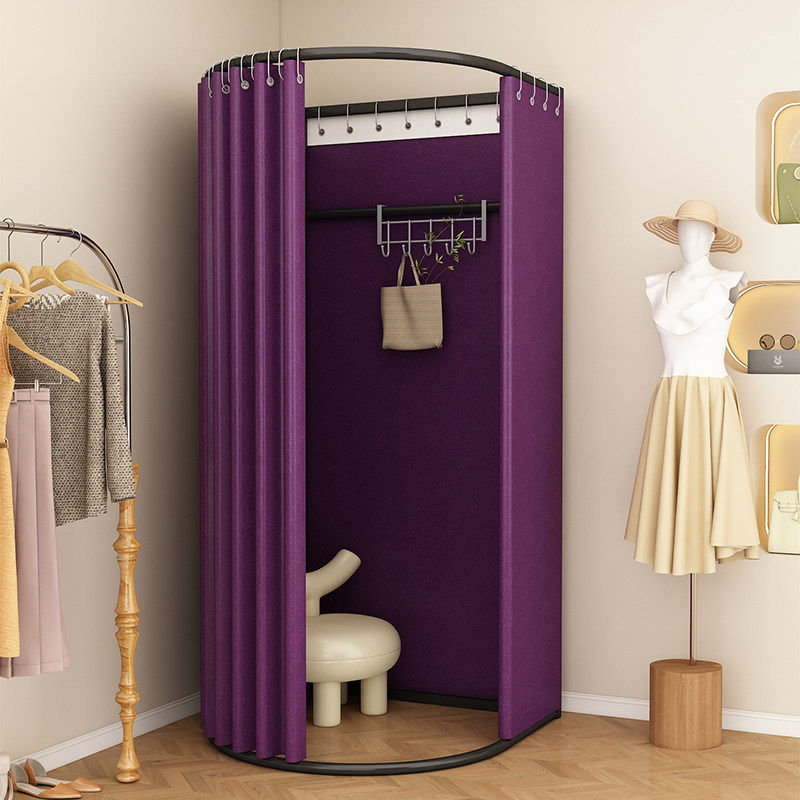 服装店移动试衣间可拆卸简易移动换衣间地毯商场更衣室落地展示架
