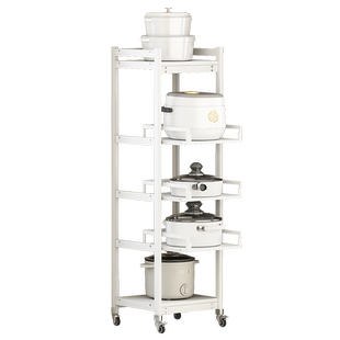 锅架厨房置物架落地多层家用电器架抽拉式电饭煲小家电锅具收纳架