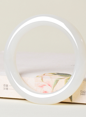 凤飞凰和田白玉正圈手镯女款