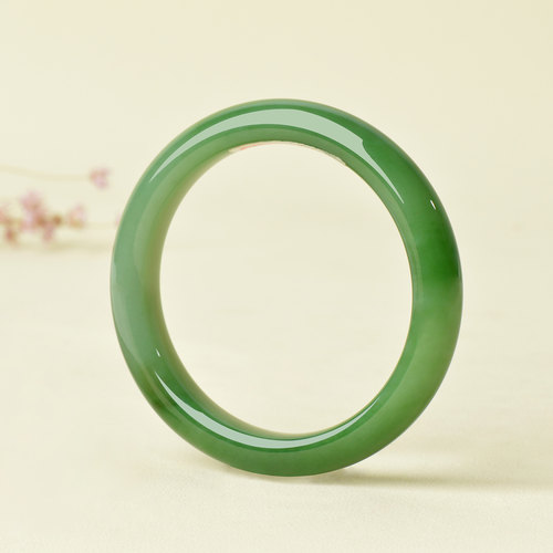 凤飞凰和田碧玉鸭蛋青手镯58.5mm