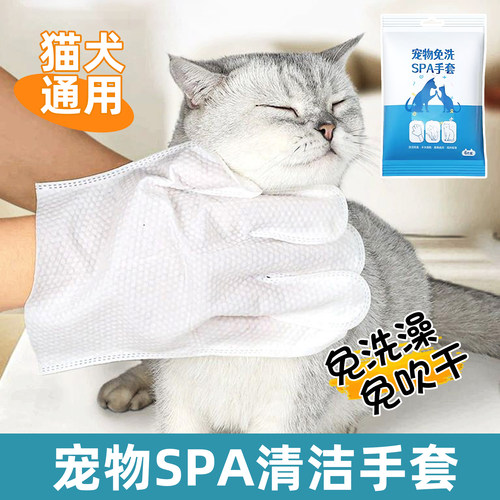 宠物免洗手套猫咪狗狗湿巾专用免洗澡干洗神器清洁用品湿纸巾干洗