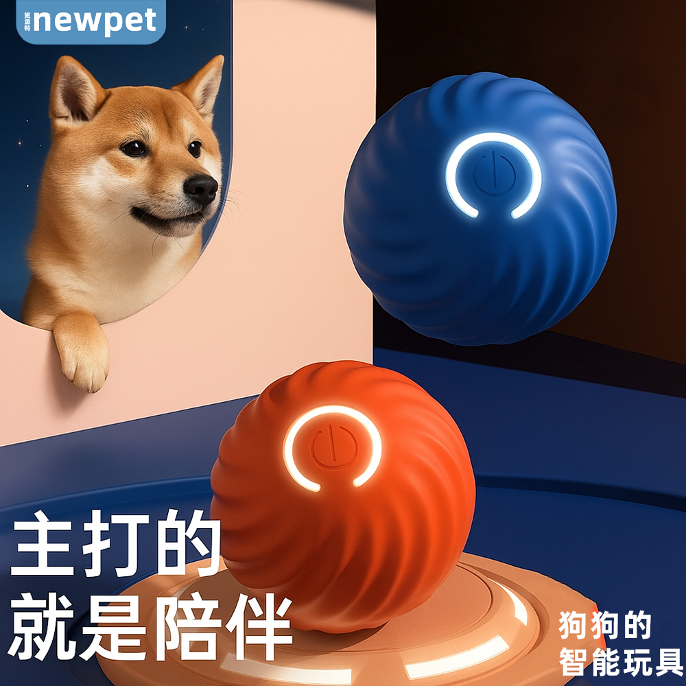 宠物狗玩具球边牧玩具耐咬解闷逗狗狗神器猫咪弹力球自嗨猫咪减肥