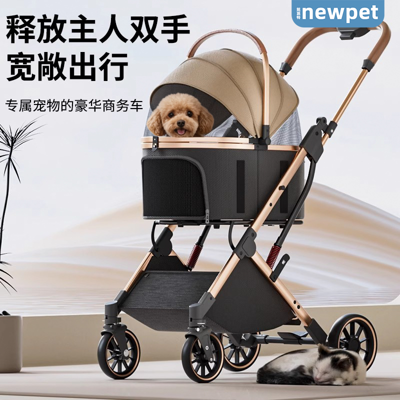 便携宠物推车外出可分离一键折叠