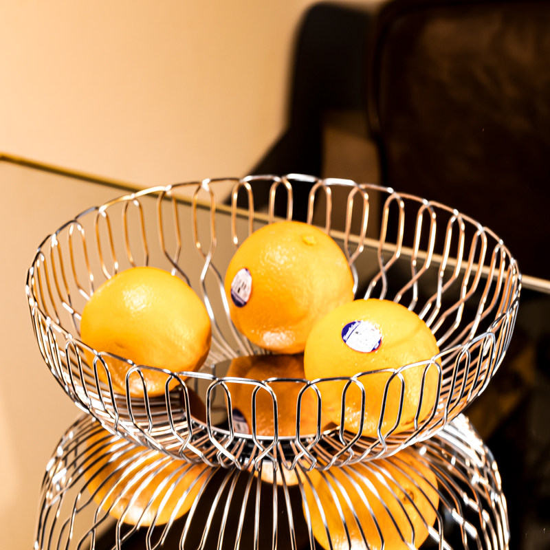 北欧轻奢不锈钢水果盘创意镂空家用简约果斗置物面包篮客厅摆件,餐饮具,果盆/果盘/果篮,淘宝优惠券,粉丝福利购,淘宝优惠卷