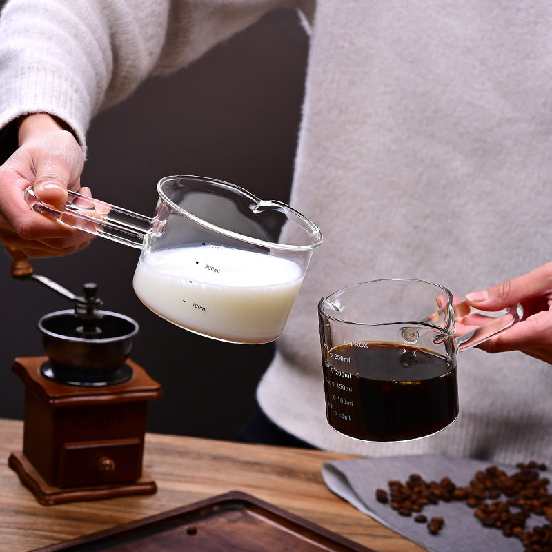 手工耐高温玻璃咖啡盅司量杯带刻度咖啡萃取量杯个性带把分享杯,餐饮具,玻璃杯,淘宝优惠券,粉丝福利购,淘宝优惠卷