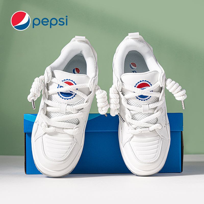 Pepsi/百事涂鸦板鞋男款2025春季厚底面包鞋休闲百搭运动鞋子男鞋