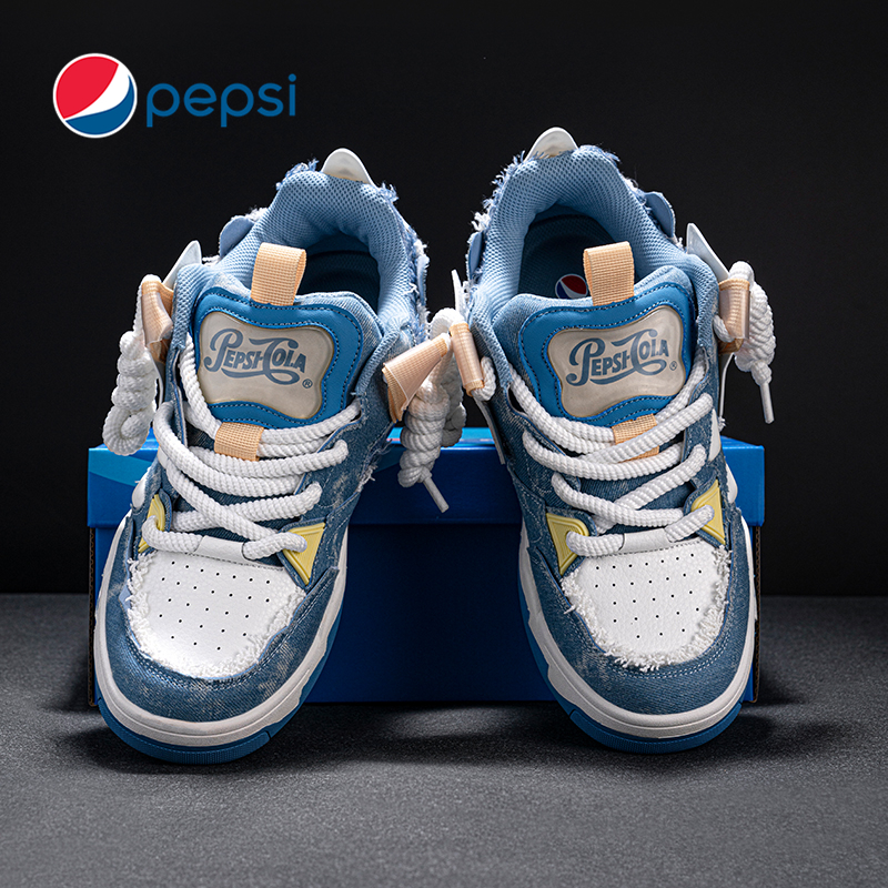 Pepsi百事帆布鞋男2025春季新款百搭休闲板鞋男女潮鞋情侣面包鞋