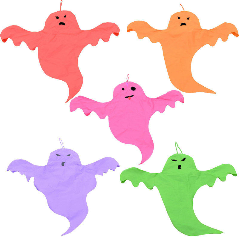 万圣节幽灵挂件鬼屋酒吧ktv场景装饰布景可爱彩色幽灵鬼挂饰门帘