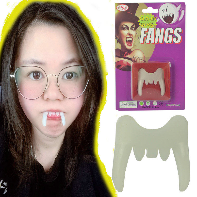 舞会表演道具愚人假牙鬼怪尖牙长牙獠牙恶魔牙齿吸血鬼假牙尖兔牙