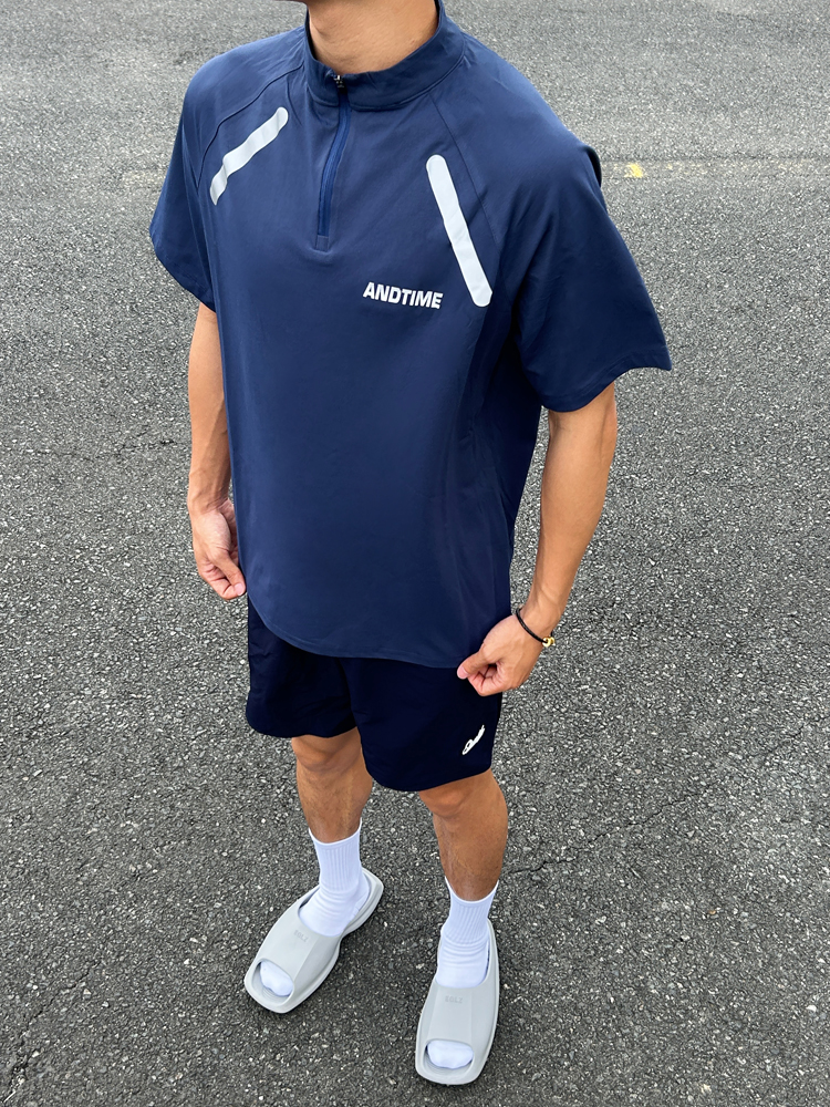 正品andtime石墨立领短袖