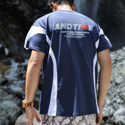 andtime美式拼接凉感t恤