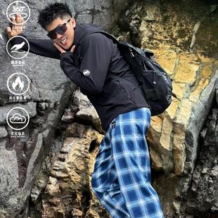 九分长裤 篮球宽松直筒运动休闲裤 黑白格子男美式 andtime秋冬新款