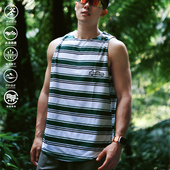 andtime美式 运动背心男速干排汗条纹透气窄肩篮球健身无袖 T恤球衣