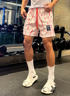 美式大网眼短裤andtime速干运动训练街头【柳叶刀】复古四分球裤