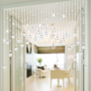 水晶珠帘隔断帘门帘家用客厅卫生间卧室帘透明葫芦新款 免打孔玄关