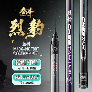 金吉锋烈豹猎豹传统钓竿草洞斤鲫直飞野钓水库大炮竿超轻高碳长杆