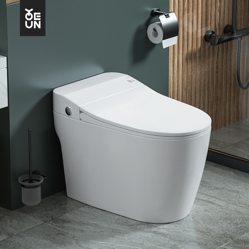 佑恩卫浴无水箱小户型坐便器 家用虹吸式普通非智能抽水防臭马桶