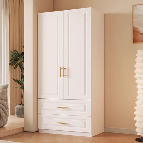 衣柜卧室家用简易衣柜小户型奶油风儿童收纳柜子定制欧式大衣橱