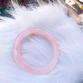 马达加斯加粉水晶手镯无染无胶晶莹剔透扁条圆条各种圈口新年礼物