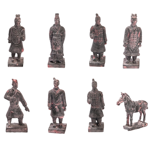 考古挖掘玩具盲盒男女孩兵马俑骑兵俑儿童手工diy石膏挖宝藏文物