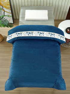 美容床被子美容院被套被芯可拆洗水晶绒加厚棉被按摩足浴春秋冬被