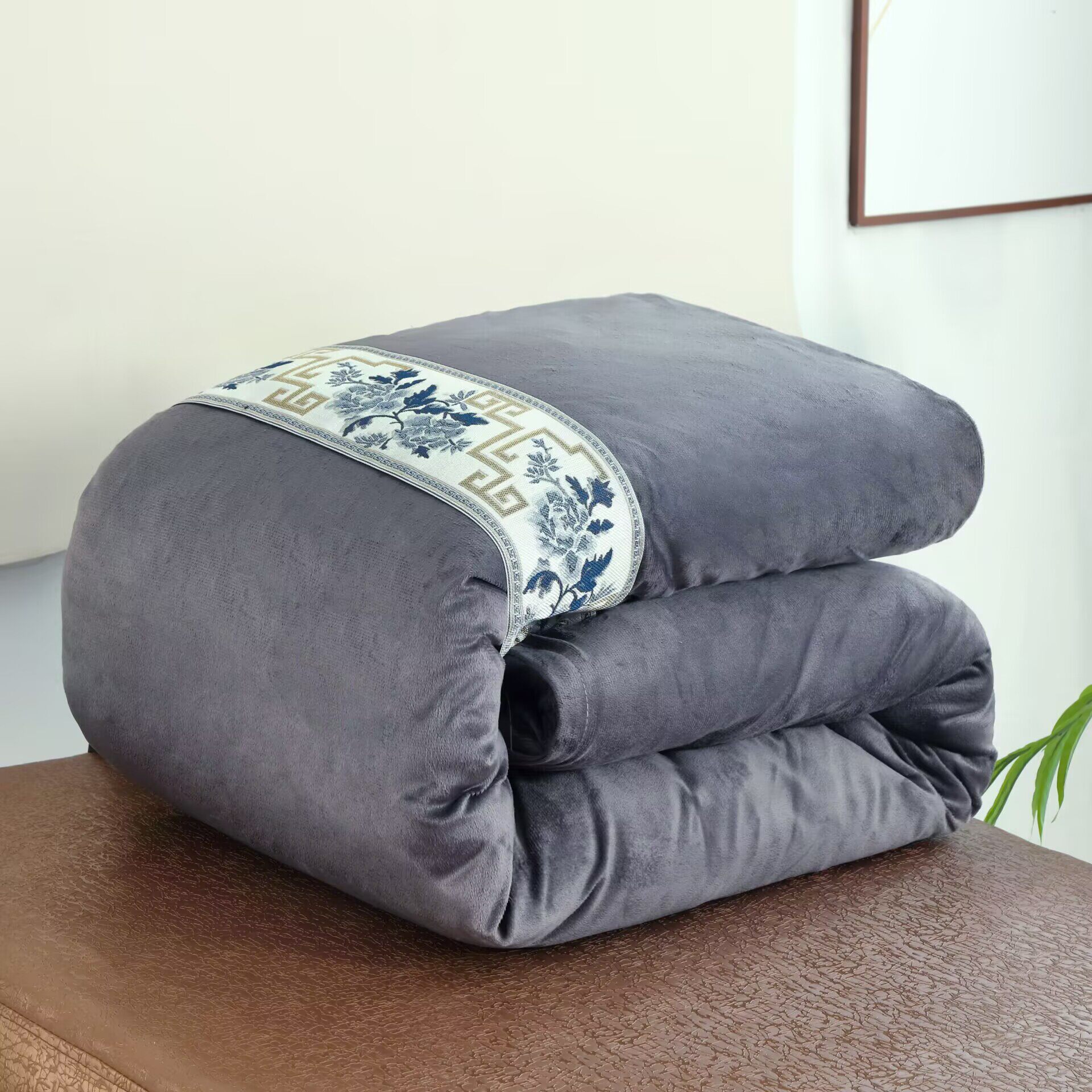 美容床院专用被子水晶绒被套被芯保暖单件足浴按摩被罩春秋厚冬被