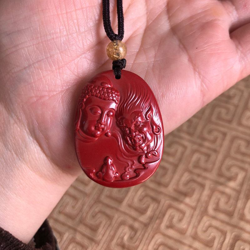 佛魔男士复古挂坠一念之间帝王砂