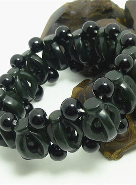 天然手链扭转乾坤证书和田青玉