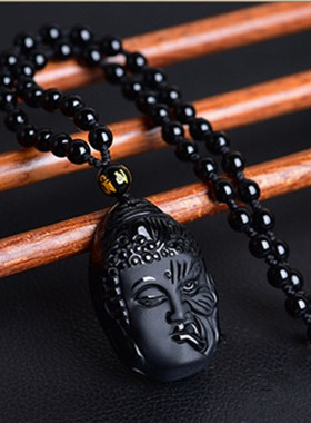 一念之间天然黑曜石吊坠送证书