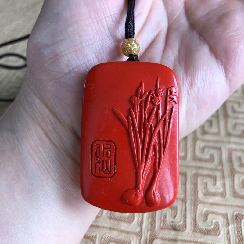 大蒜玉佩项链台湾原色朱砂吊坠花朵玉牌钥匙扣白虎玉石吉祥挂件