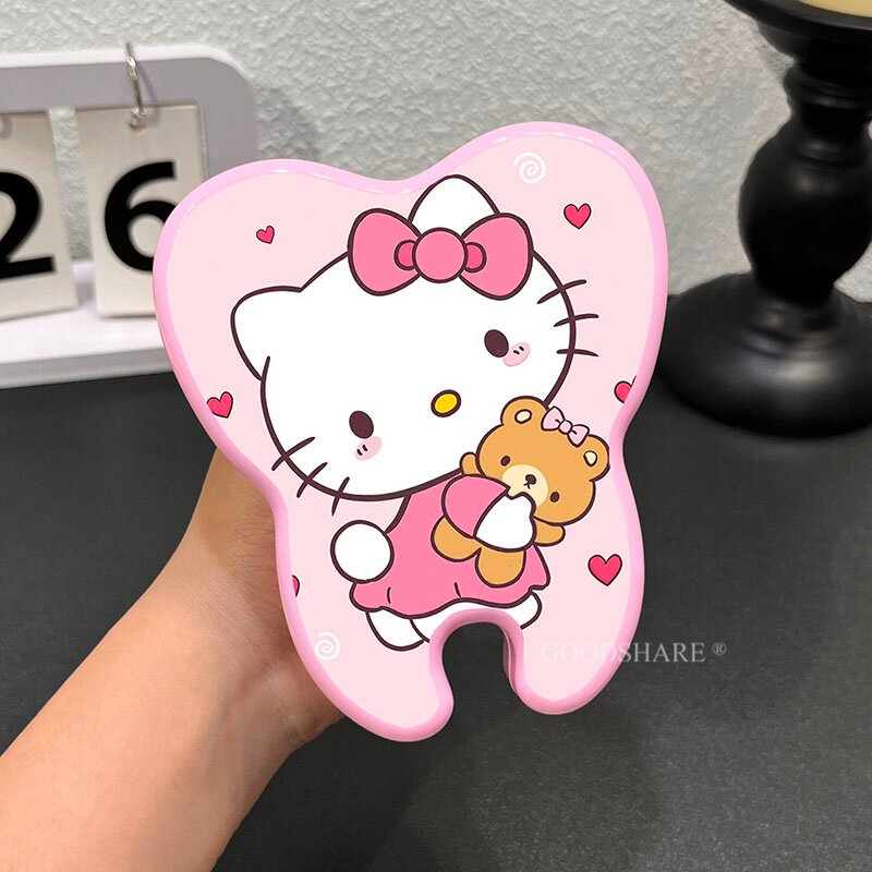 儿童乳牙盒可爱KT猫牙齿收藏保存胎毛收纳盒子男孩女孩宝宝装放牙