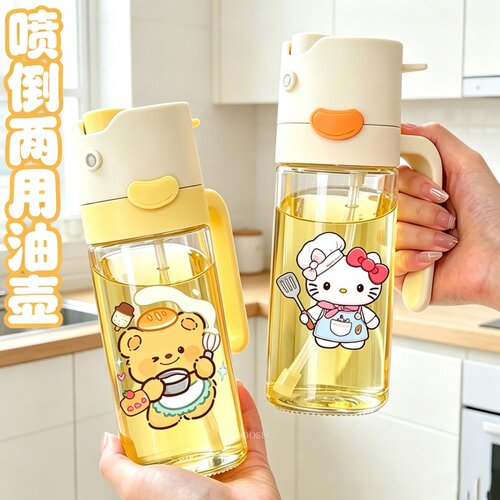高颜值两用油壶防漏油罐喷油壶