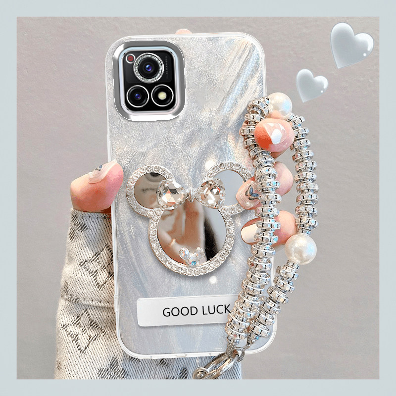 羽纱手机壳保护套补妆镜新款潮流