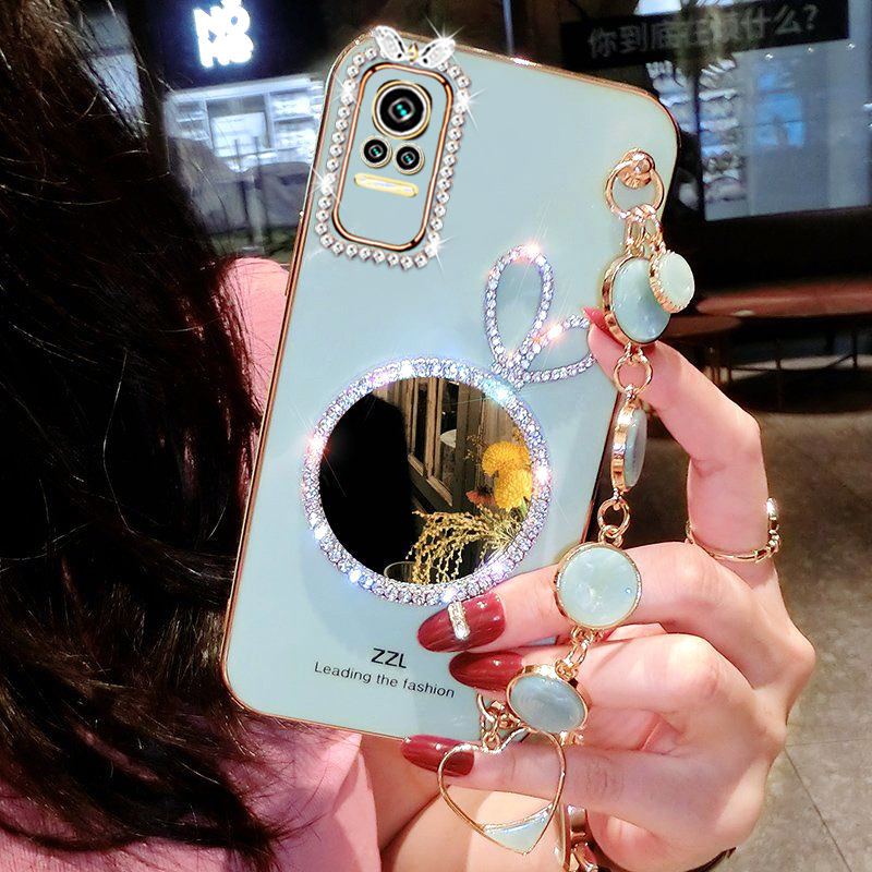 小米civi1s硅胶奢华手机壳补妆镜