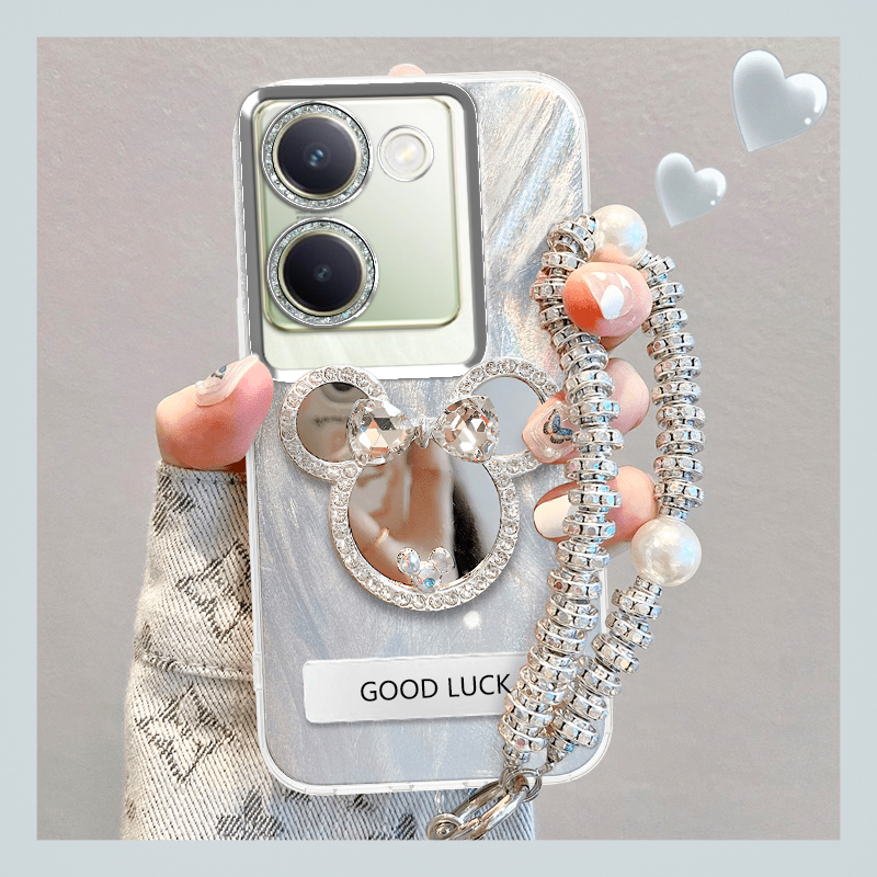 羽纱手机壳保护套补妆镜新款潮流