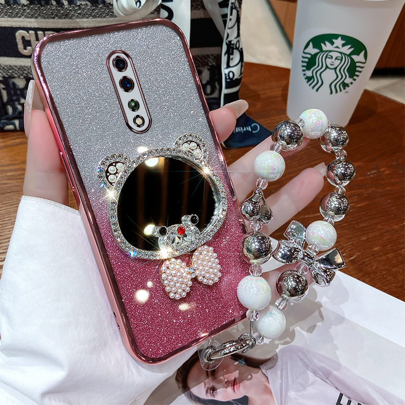 opporenoz硅胶创意手机壳闪粉壳