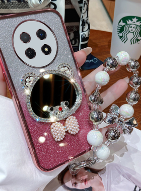 华为畅享60x手机壳畅想X60保护套硅胶STG一AL00镜头全包6OX防摔STGAL闪粉软壳畅亨ALOO男女STGALOO带镜子新款